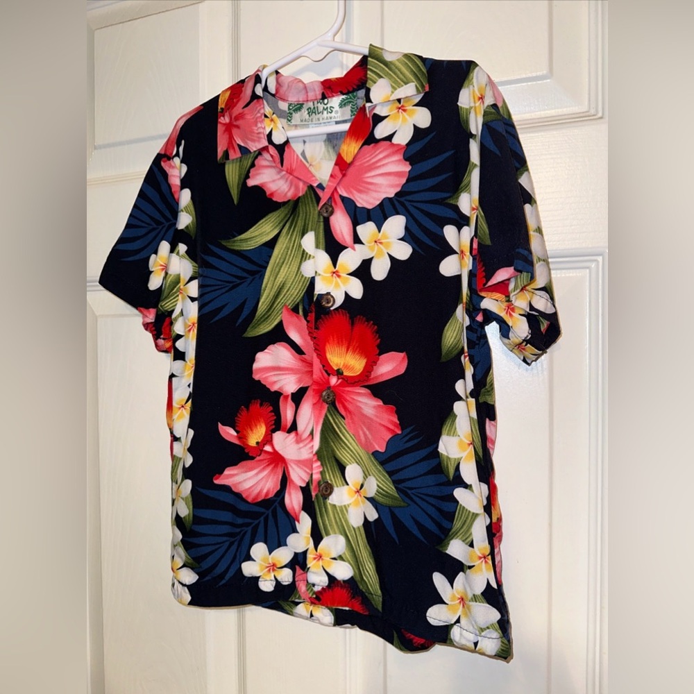 Two Palms Sz 6 Shirts Boys Flower Leaf Beach Aloha Party Camp Holiday Casual